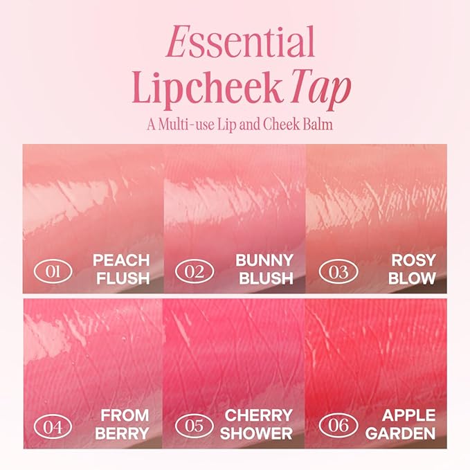 CLIO Essential Lip & Cheek Tap, Pocket Blush, Easy to Use, Glides on Effortlessly, Non-Greasy, Travel-Sized Creamy & Blendable Color For Lips & Cheeks (03 ROSY BLOW, One Size)