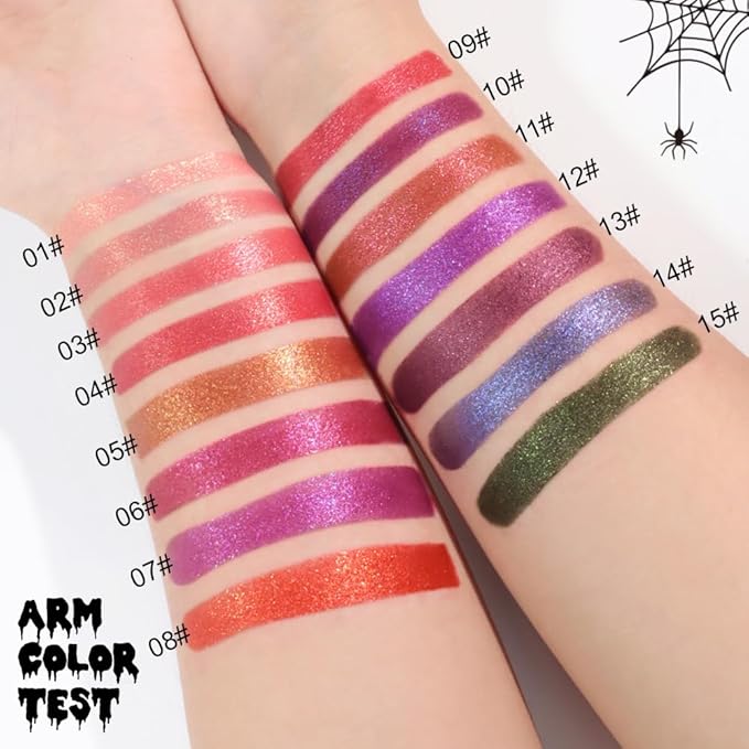 Kaely Glitter Metallic Lipstick Makeup, Shimmer Metallic Lipsticks for Women, High Pigmented Lip Gloss Long Lasting Waterproof Smudge Proof, Vegan & Cruelty-Free, 06