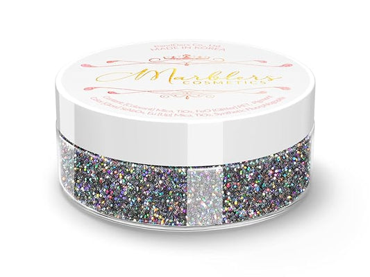 MARBLERS Holographic Face & Body Glitter [Holo Galaxy] 0.18oz (5g) | Fine | Non-Toxic | Vegan | Cruelty-Free | Festival, Rave & Party Makeup | Eye, Hair, Nail Polish, Eyeshadow | Nail Art | Gel Nail