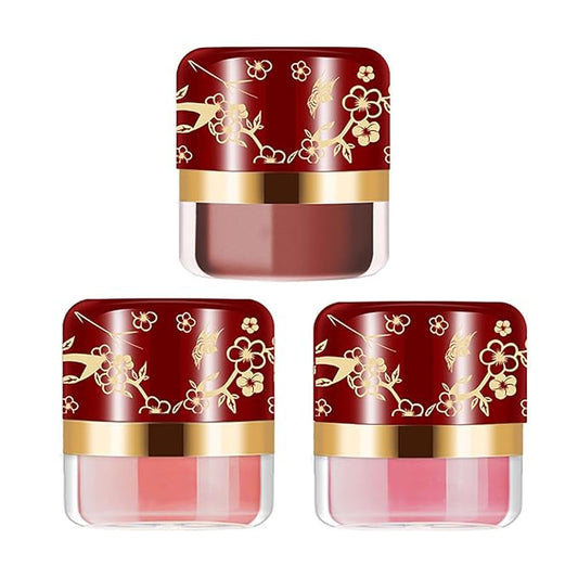 Powder blush 3 Color Set, face blushes makeup for Cheeks, Lightweight, Smooth, Vegan & Cruelty-Free, Coral Red-Peach Color-Autumn Berry