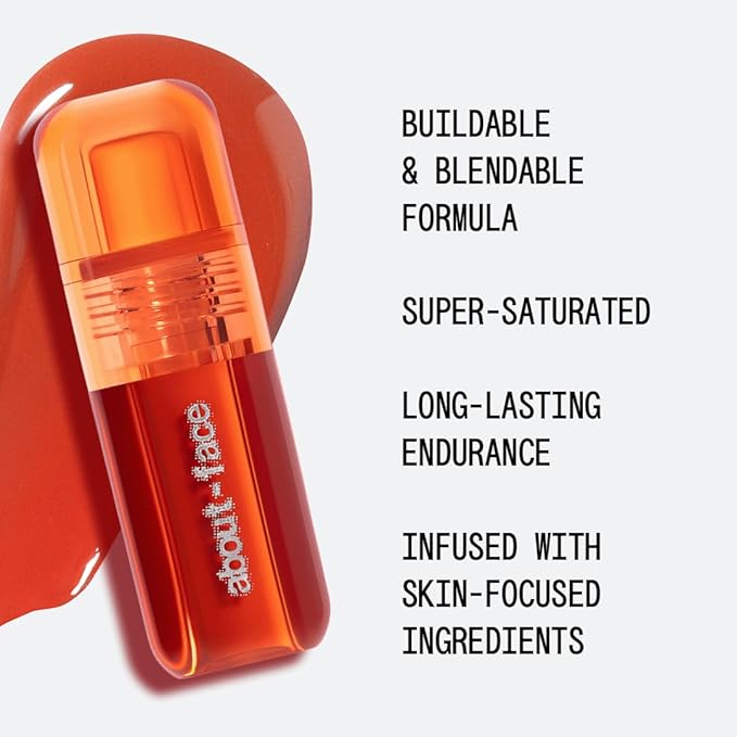 about-face Blush Rush Liquid Blush – Hydrating, Buildable Formula with Jojoba Oil, Hyaluronic Acid, and Squalane – Long-Lasting Dewy Finish – Vegan & Cruelty-Free (Pit Stop – Orange Peach)