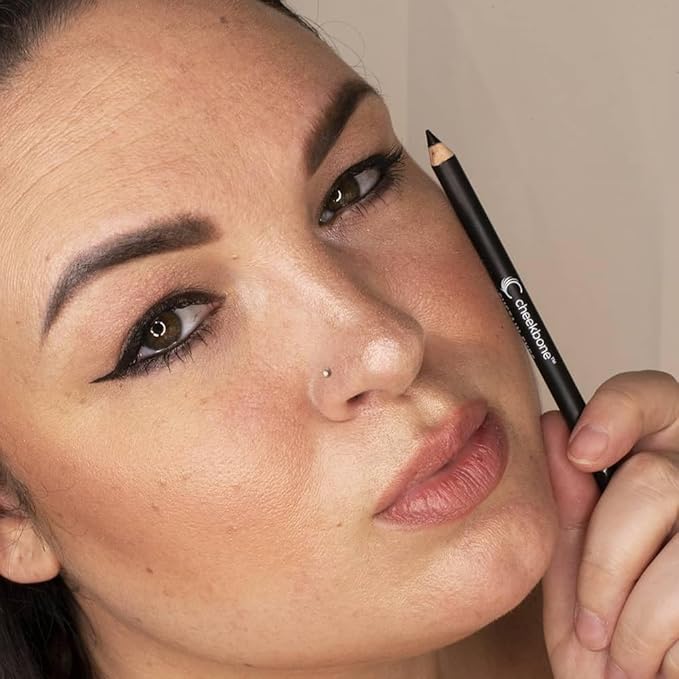 Cheekbone Empower Eyeliner, Raven Black, Pencil, Easy Application, Ultra-Smooth, High-Pigment Formula for All-Day Wear, Vegan & Cruelty Free, 1 count