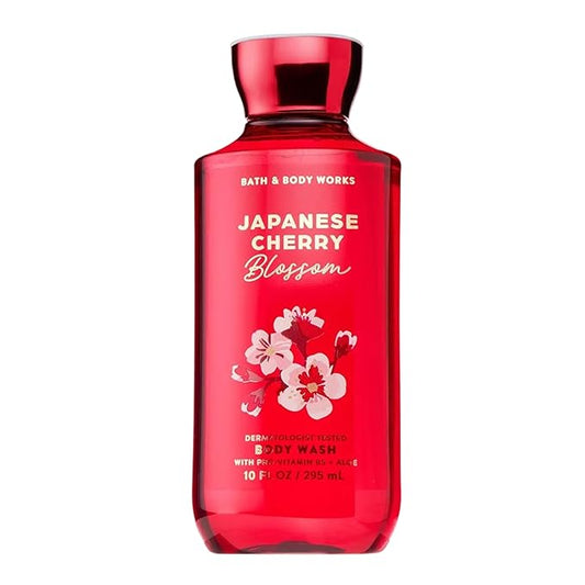Bath & Body Works Japanese Cherry Blossom Body Wash, Nourishing Cleanser with Pro-Vitamin B5 & Aloe, Iconic Floral Scent, Gentle for Daily Use, 10 fl oz - 1 Pack