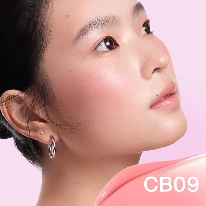 INTO YOU Cream Blush Air Cushion for Cheeks Eyes, Moisturizing, Lightweight, Dewy Finish Face Makeup, Long Wearing, Buildable, Blendable, Pigmented Liquid Blush, for All Skin Tones, CB09 Well Peach