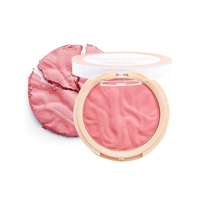 Revolution Beauty London, Blusher Reloaded, Pressed Powder Face Blusher, Highly Pigmented & Long-Lasting Formula, Ballerina, 0.26 oz