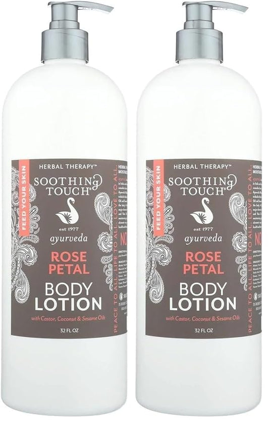 Soothing Touch, Rose Petal Body Lotion, 32 oz (Pack of 2)