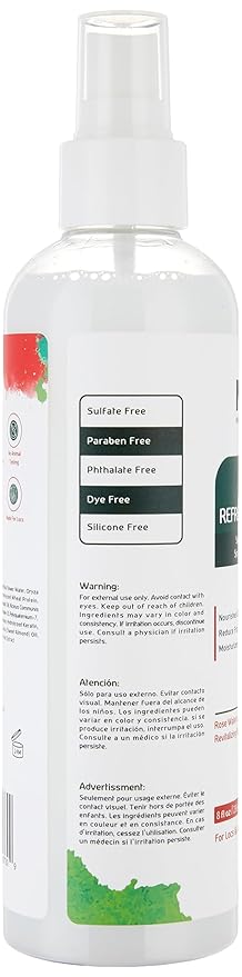 Made For Locs Vegan Rose Water Refresher Spray | Locs Moisturizer | Locs Deodorizer | Amazing Scents (Fresh Apple, 8 oz)