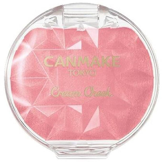 CANMAKE - Cream Cheek Pearl - Silky Smooth Long Lasting High Pigment Pearl - 0.14oz (3.9g) (P06 Sweet Coral)