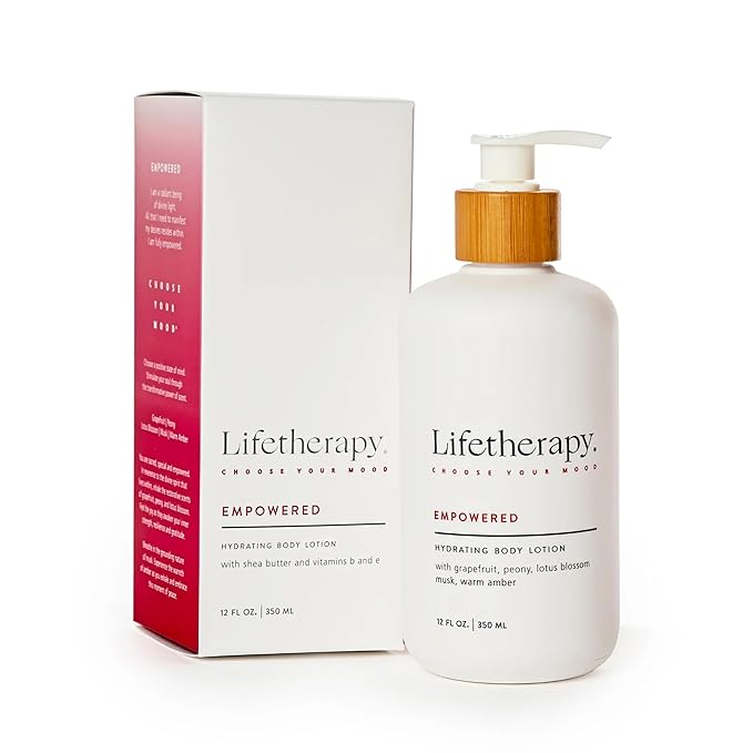 Lifetherapy Hydrating Body Lotion – Empowered | Clean, Skin-Loving Formula | Vegan & Gluten Free | Fast-Absorbing & Lightweight | Free From Parabens, Sulfates & Phthalates 12oz