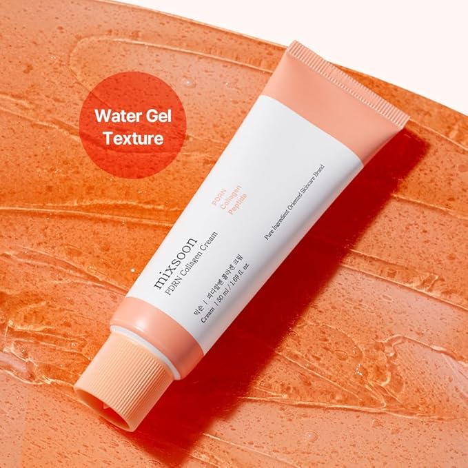mixsoon PDRN Collagen Cream - Firming, Hydrating and Revitalizing Lightweight Face Gel, Radiance Collagen Peptides, Nourishing Moisturizer for Smooth Skin 50ml / 1.69 fl.oz. Korean Glass Skin Care