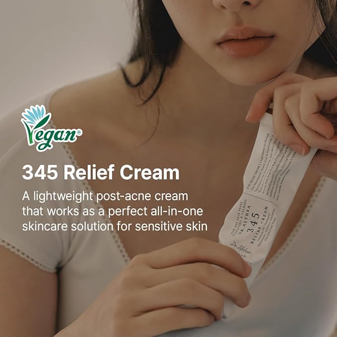 Dr.Althea 345 Relief Cream | Daily Face Moisturizer for Soothing Recovery and Blemish Care with PDRN & Niacinamide | Korean Vegan Skin Care for All Skin Types, 0.50 Fl Oz (Ver.2 - Pack of 1)