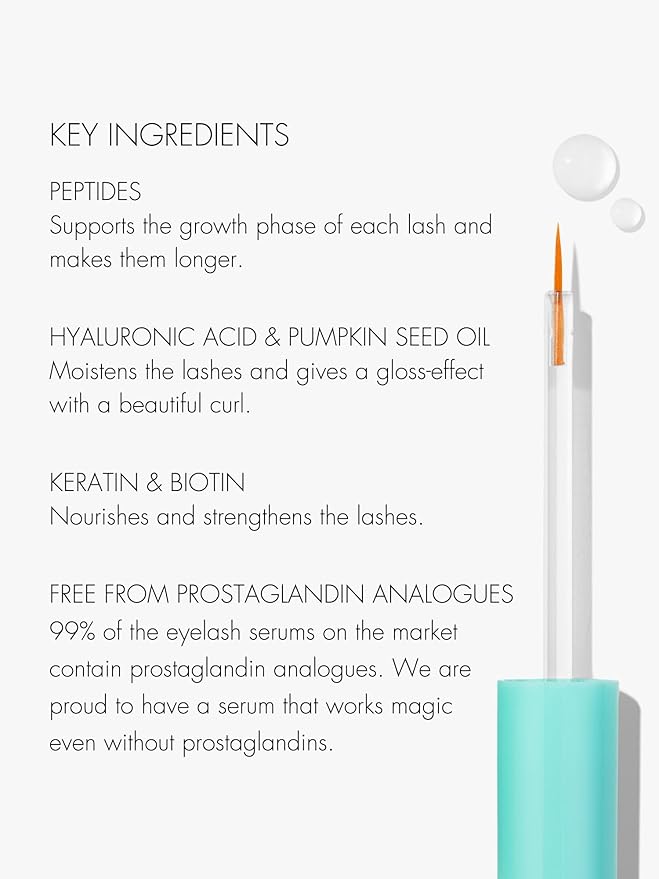 SWEED - Eyelash Growth Serum | Lengthens with Peptides, Biotin, Pumpkin Seed Oil + Keratin | Prostaglandin-Free | Vegan, Cruelty-Free, Clean Beauty (0.17 fl oz | 5 ml)