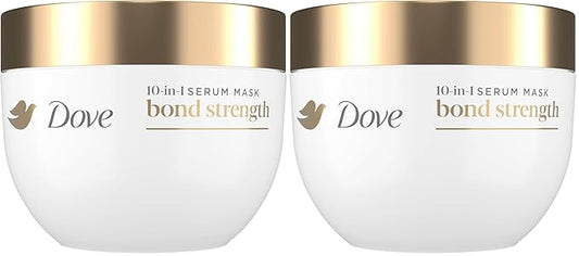 Dove Hair Bond Strength 10in1 Serum Mask for Chemically Damaged Hair with Bio-Protein Care Technology plus Peptide Complex 9.2 fl oz.,(Pack of 2)