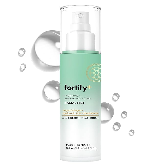 Collagen, Hyaluronic Acid & Niacinamide Face Mist – 3-in-1: Detox, Treat, Boost – Hydrating, Firming, Soothing Facial Spray – Dermatologist Tested – Vegan, Clean Beauty – 4.39 Fl Oz