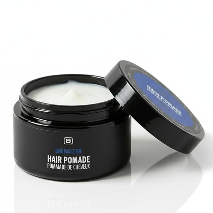 Scent Free Medium Hold Vegan Pomade for Men - EWG VERIFIED, Water Based All Natural Flake Free for All Day Hold and Hairstyles