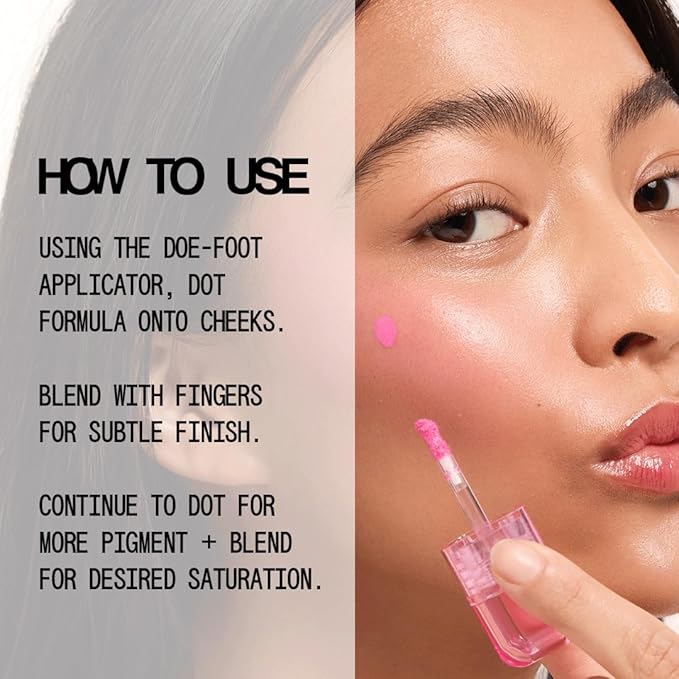 about-face Blush Rush Liquid Blush – Hydrating, Buildable Formula with Jojoba Oil, Hyaluronic Acid, and Squalane – Long-Lasting Dewy Finish – Vegan & Cruelty-Free (In the Dust – Rosy Mauve)
