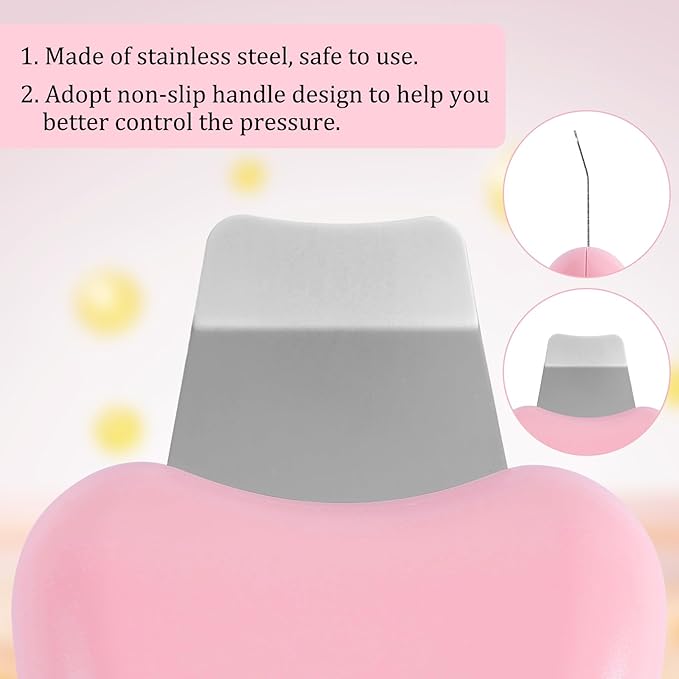 Skin Scrubber Face Spatula, Blackhead Scraper Pimple Scraper Shovel Stainless Steel Blackhead Remover Tools Kit Acne Needles Whitehead Comedones Extractor Included for Women Men Pore Cleaner