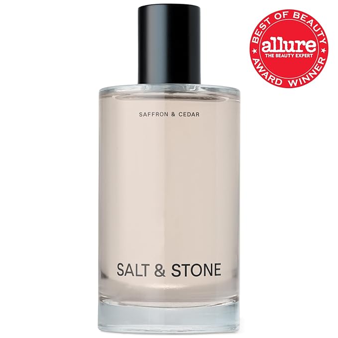 Salt & Stone Body Mist | Saffron & Cedar | Skincare Infused Hair & Body Spray for Women and Men | Hydrating Fragrance with Glycerin and Red Algae | Vegan, Cruelty Free, 3.4 fl oz