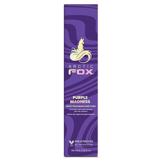 Arctic Fox Semi-Permanent Hair Dye Purple Madness - Vegan, Cruelty-Free, Ammonia-Free - 5.6 fl oz
