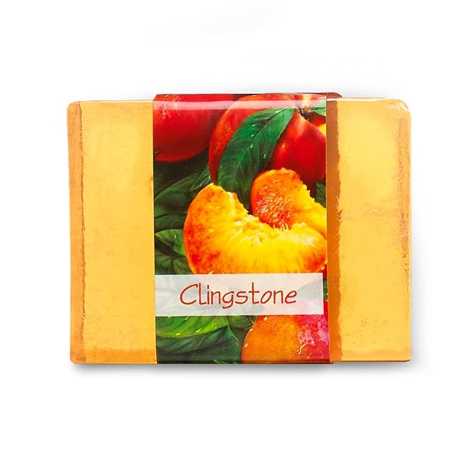 Glycerin Bar Soap Clingstone Scent - Natural, Vegan-Friendly, Hypoallergenic - Moisturizing and Hydrating with 100% Vegetable Glycerin - Sulfate-Free, Paraben-Free, Chemical-Free - 4.5 oz