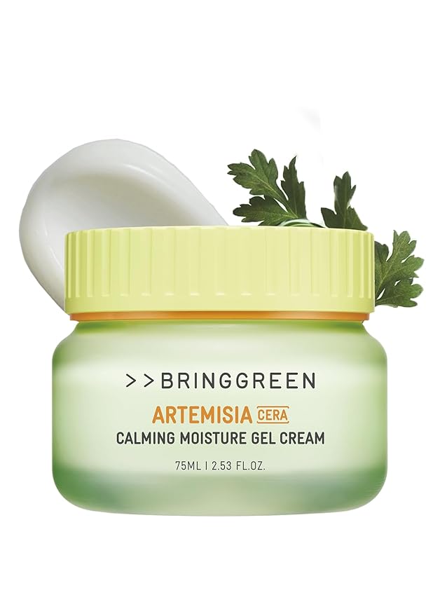 BRING GREEN Artemisia Cera Calming Moisture Gel Cream | Vegan Glass Skin Daily Skincare for Intense Moisturization for Dry, Oily skin, Calming Sensitive Skin, Irritated Skin 2.53 Fl. Oz.
