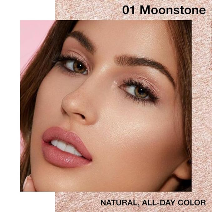 Single Cream Eyeshadow,Pink Brown Shimmer Eye shadow Pallette,Long Lasting Glitter Eyeshadow,Soft Shimmer Eye Makeup,Vegan & Cruelty-Free Mini Eye shadow for Brown Blue Green Eyes. 01#