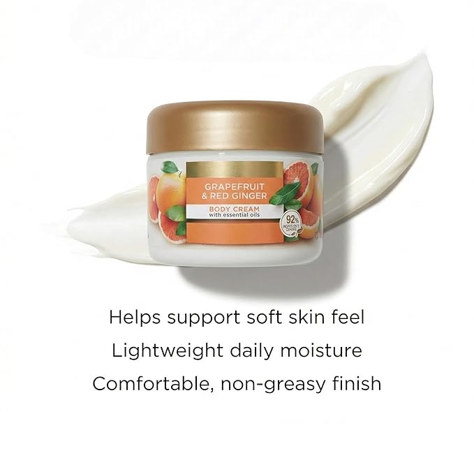 Himalayan Pink Salt Body Scrub & Body Cream Set – Exfoliating Body Scrub and Moisturizing Lotion – Spa Gift Set for Women – Grapefruit & Red Ginger – Vegan, Paraben Free