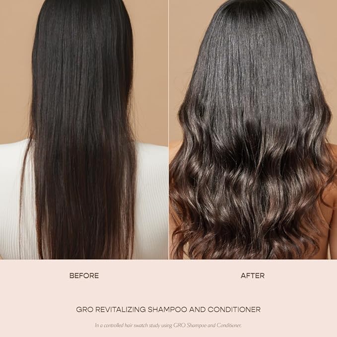 VEGAMOUR GRO Revitalizing Conditioner | Smooths, Strengthens and Adds Shine to Thinning Hair | Clean, Vegan, Cruelty-Free, Clinically Proven and Color Safe (8 Fl Oz) (Pack of 2)