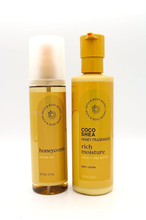 Coco Shea Honey & Honeycomb, Bath and Body, Perfume Mist & Body Lotion Bundle Set (Artwork, Packaging May Vary)
