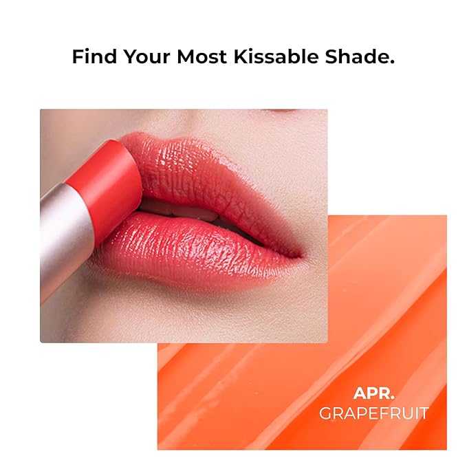 Color In Balm – Vegan 3-in-1 Tinted Lip Balm with Jeju Camellia Oil | Hydrating, Non-Sticky, Clean Beauty Lip Care for Soft, Naturally Tinted Lips | 4g (0.14oz) (#3 APR. Grapefruit Vivid Coral)