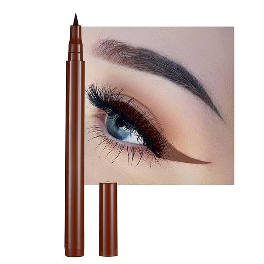 Liquid Vegan Eyeliner, Colorful Neon Eyeliner Pencil, long-lasting, waterproof, smudge proof, sharp tip, quick dry, easy cleansing Makeup Gift for Women (Dark Brown#10)