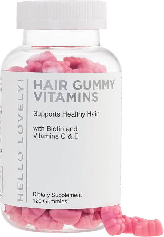 Hair Vitamins Gummies for Hair Growth - Best Multivitamin Supplement for Hair, Skin & Nails with 5000 mcg Biotin per Serving - Supports Thicker, Stronger Hair Women & Men - Berry Flavor - 120 Gummies