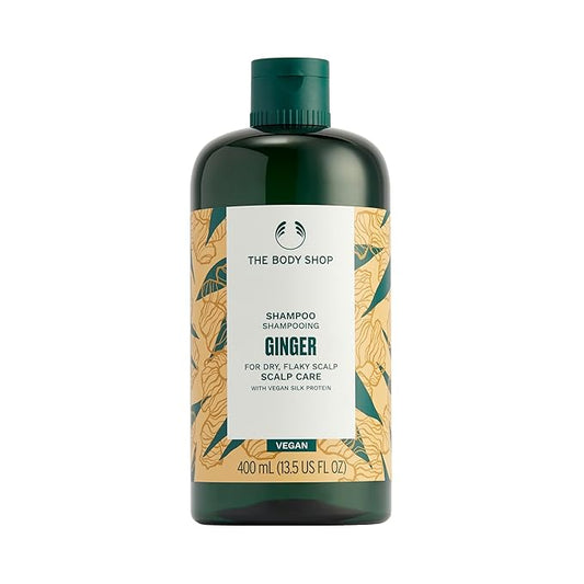 The Body Shop Ginger Scalp Care Conditioner, Fine, Weak Hair, With Silk Protein, Reduces Friction When Brushing, Vegan | 400 mL / 13.5 Oz