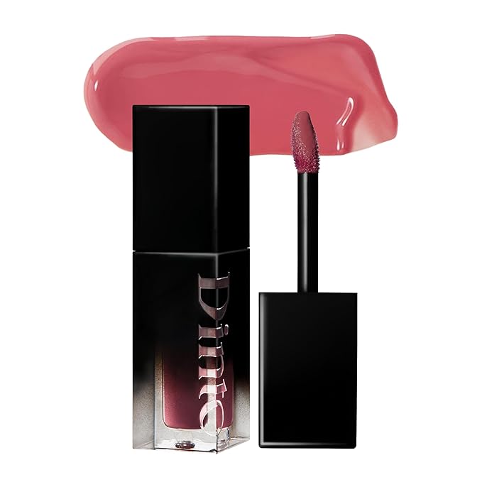 DINTO Blur-Glowy Lip Tint - Glossy Finish, Hydrating, Long Lasting, Lightweight Texture, Non-Sticky, Vegan & Cruelty-Free, K beauty (203 Divinitas, 0.11 fl.oz) (30 colors)