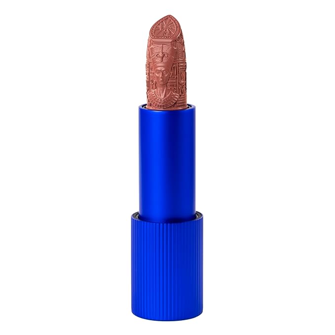 Whats Up Beauty - Egyptian Queen Lipstick - Shade Eye of Ra Clean Cruelty Free Vegan Lip Makeup Coral Nude