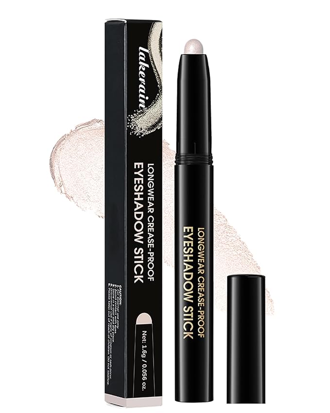 Eyeshadow Stick Waterproof, Cream to Powder Long Lasting Eye Shadow Stick Buildable& Blendable,Shimmer Matte Crayon Eyeshadows Pencil Eyes Highlighter Eyeliner Sticks Makeup,Vegan & Cruelty-Free-06
