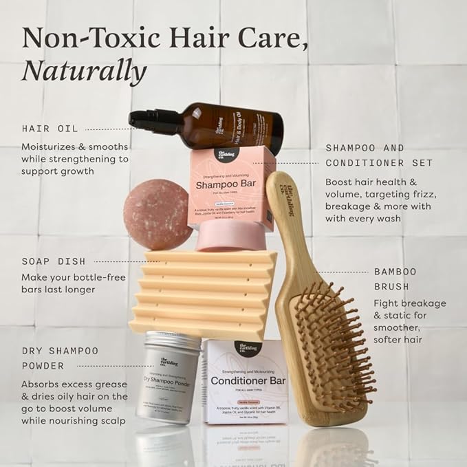 The Earthling Co. Hair & Body Oil - Promote Hair Growth, Strengthen & Moisturize All Hair Types - Helps Frizz & Damage with Natural Rosemary & Vegan Keratin For Dry Hair & Scalp (2.5 oz, Juniper Sage)