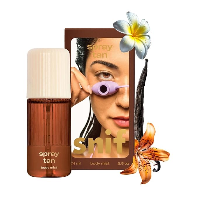 Snif Spray Tan Body Mist 2.5oz, Tropical Solar Fragrance Mist for Body & Hair, Monoi, Tanning Oil Accord & Tahitian Vanilla, Clean, Vegan