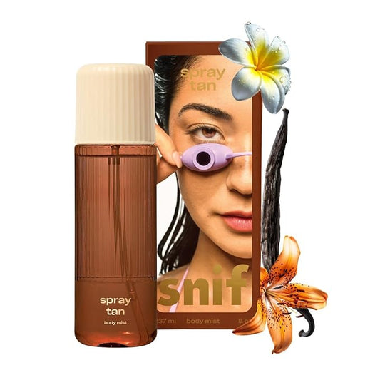 Snif Spray Tan Body Mist 8oz, Tropical Solar Fragrance Mist for Body & Hair, Monoi, Tanning Oil Accord & Tahitian Vanilla, Clean, Vegan