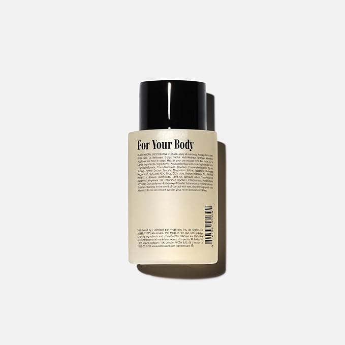 Nécessaire The Body Wash Santal. Natural Body Wash for Women & Men, Therapeutic Shower Gel with Epsom Salt + Minerals. Gel Cleanse. 3.4fl oz