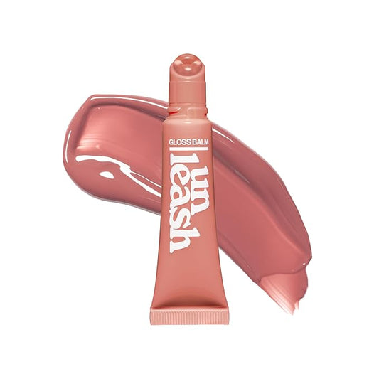 UNLEASHIA Sunset Dazzle Gloss Balm | Hydrating Tinted Gloss Balm, Lasting Relief, Vegan, Moisturizing Plumpy Formula with Peptides and Vitamins (No.7 Rome)