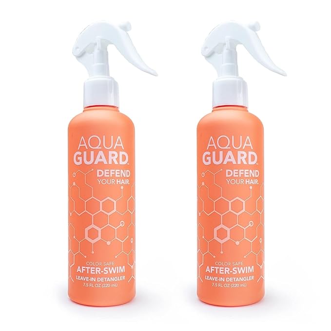 AQUA GUARD After-Swim UV Leave-In Detangler – Quick & Easy Detangling After Every Swim – Paraben & Gluten Free, Vegan, Color Safe, Leaping Bunny Certified (2-Pack)