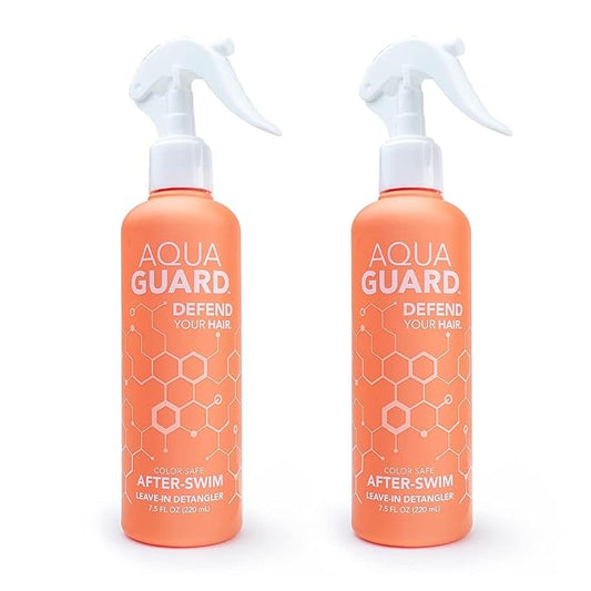 AQUA GUARD After-Swim UV Leave-In Detangler – Quick & Easy Detangling After Every Swim – Paraben & Gluten Free, Vegan, Color Safe, Leaping Bunny Certified (2-Pack)