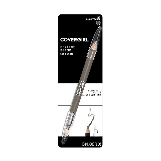 COVERGIRL Perfect Blend Eyeliner Pencil, Smoky Taupe 130 (1 Count) (Packaging May Vary) Eyeliner Pencil with Blending Tip