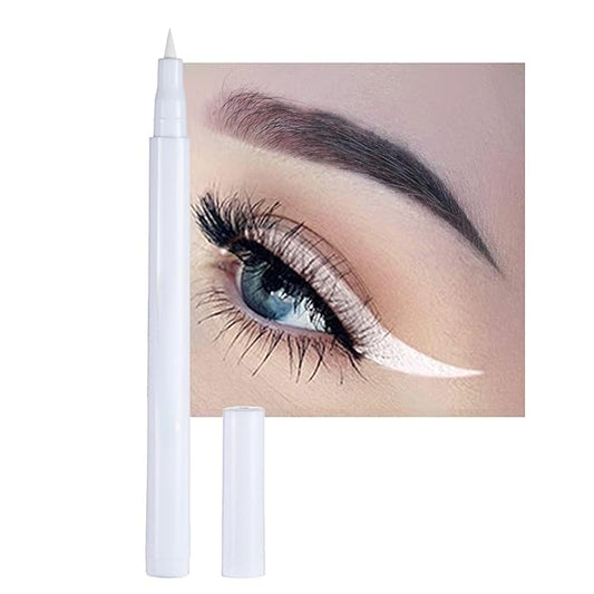 Liquid Vegan Eyeliner, Colorful Neon Eyeliner Pencil, long-lasting, waterproof, smudge proof, sharp tip, quick dry, easy cleansing Makeup Gift for Women (white#9)