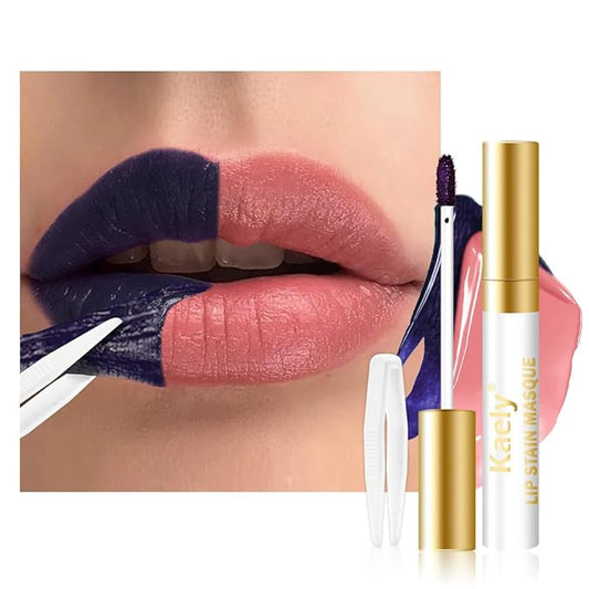 Kaely Neutral Brown Lip Stain Peel Off Masque, Long Lasting Waterproof Smudge Proof Lip Tint, Non-Transfer Semi Permanent Lipliner Tattoo with Tweezer, Matte Finish, Vegan & Cruelty-Free, 06