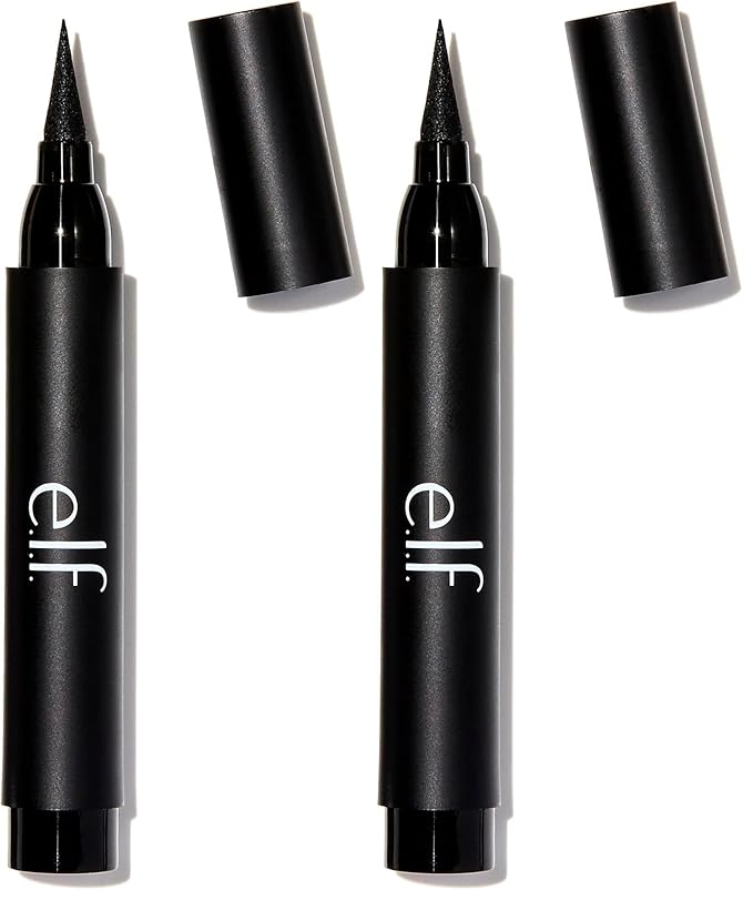e.l.f. Cosmetics Studio Intense Ink Eyeliner in Blackest Black, 2.5 Gram,pencil (Pack of 2)