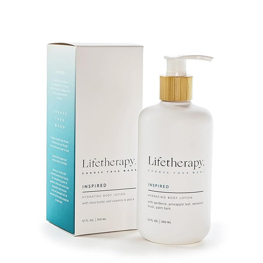 Lifetherapy Hydrating Body Lotion – Inspired | Clean, Skin-Loving Product| Vegan & Gluten Free | Lightweight | Thoughtfully Crafted Fragrance 12oz