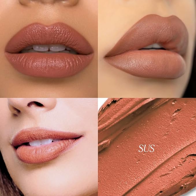 Mini 4Ever Haute Lipstick – Nude Lipstick Long Lasting, Bold Satin Finish, Vegan, Cruelty-Free - Clean & Natural, Travel-Friendly Lip Color (SUS)