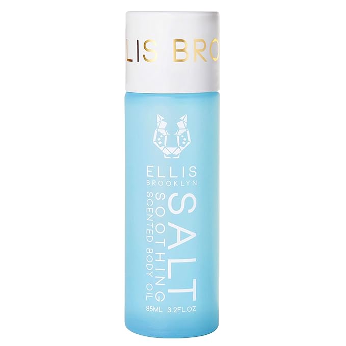 Ellis Brooklyn SALT Scented Body Oil for Women with Ylang Ylang, Violet Leaves, Tahitian Tiare & Sandalwood, Vegan, Cruelty-Free, Sustainable Ingredients, Made in USA, 95ml/3.2 fl oz